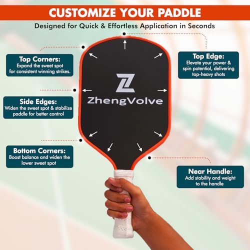 Pickleball Lead Tape Pack of 10, Extra Strong Adhesive, 3g Weighted Edge Guard Strips, Waterproof Pickleball Lead Tape Strips, Enhance Power, Swing & Paddle Balance, Black
