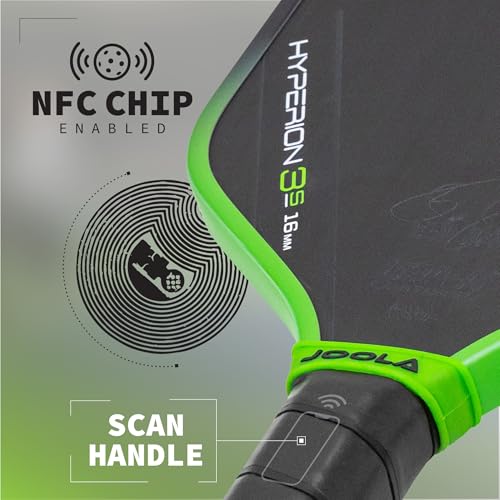 JOOLA Ben Johns Hyperion 3S 16mm Pickleball Paddle - Elongated Aero Curve Shape for Swing Speed - Propulsion Core Increases Spin & Control - UPA-A Certified - NFC Chip Enabled.