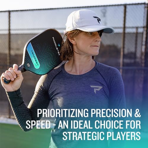 Paddletek Tempest Wave V3 Pickleball Paddle | Professional Pickleball Paddles with Polymer Honeycomb Core, ICED Carbon Fiber Surface, Tempest PolyCore & High Tack Performance Grip | USAPA Approved