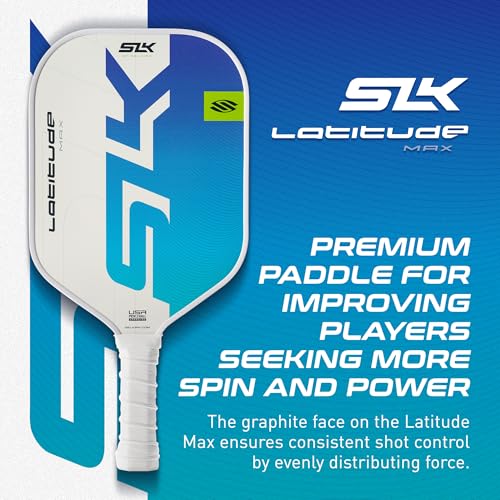 Selkirk Sport SLK Latitude 2.0 13mm Pickleball Paddle | Graphite Face with SpinFlex Surface & SX4 Polymer Core | Lightweight Pickleball Paddles for Men & Women | Control, Spin & Power | Oasis
