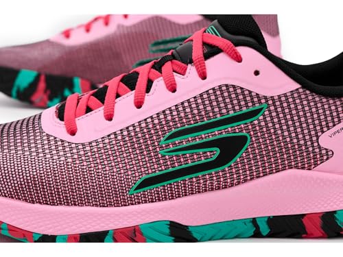 Skechers Men's Pickleball Viper Court Pro 2.0 Sneaker, Pink/Black, 10.5 Medium