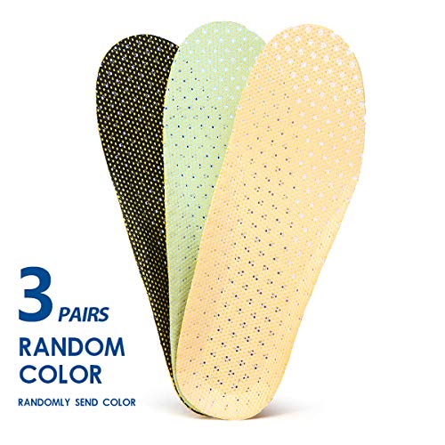 XINIFOOT 3 Pairs Comfortable Breathable Insoles - Comfort Cushioned for Running Walking Hiking, Replacement Comfort Inserts Shoes Pad for Men (US8-11)