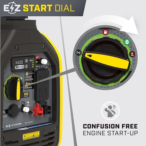 Champion Power Equipment 2500-Watt Dual Fuel Portable Inverter Generator with Quiet Technology and CO Shield