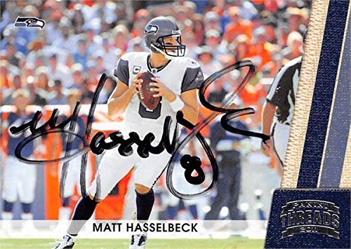 Topps Matt Hasselbeck Autographed Football Card (Seattle Seahawks) 2011 Panini Threads #131 - Nfl Autographed Football Cards