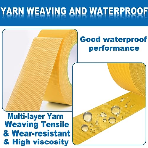 PLAYGOGYM Pickleball Court Line Tape, 328FT, 2in Wide, Outdoor Temporary Court Marking Kit (Yellow)