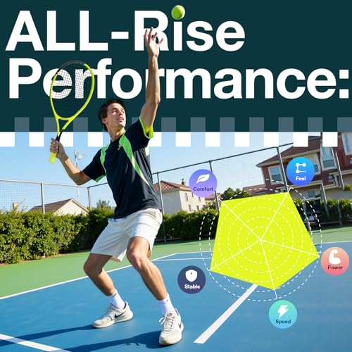 AboveGenius Neon Yellow & Orange Tennis Rackets 2 Pack for Adults - 27" Lightweight Aluminum Tennis Racquet Set with 3 Balls & Bag - Vibrant High-Visibility Matte Finish for Men Women Beginners