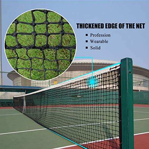 PROGOAL Tennis Net 42FT Professional Heavy Duty Nylon Net Double, Compatible with All Standard Tennis Posts, IncludedIndoor Outdoor Court (Double Braided)