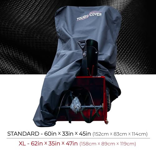 Tough Cover Snow Blower Cover - 600D Marine Grade Fabric, Snowblower Covers Waterproof Outdoor, Heavy Duty Snow Thrower Cover Universal Fit for EGO, Honda, Ariens, Ryobi, Troy Bilt, and PowerSmart