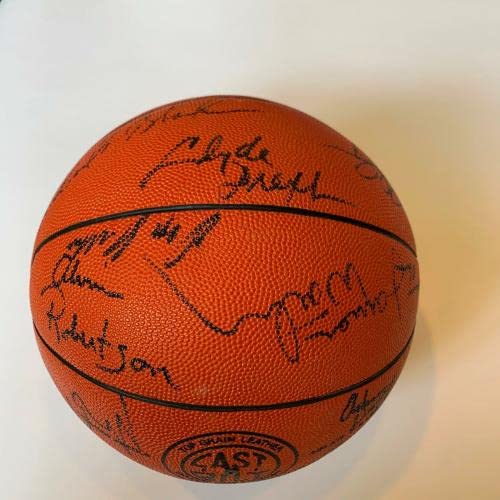 Michael Jordan Rookie 1986 All Star Game Team Signed Basketball 22 Sigs JSA COA - Autographed Basketballs