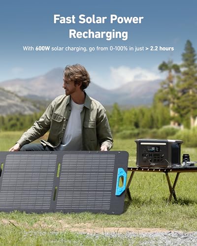 Anker SOLIX F1500 Portable Power Station, 1800W Solar Generator, PowerHouse Design, 1536Wh Battery Generators for Home Use, LiFePO4 Power Station for Outdoor Camping and RVs (Solar Panel Optional)