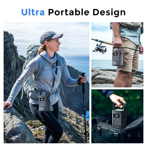 SolarPlay 100W Portable Power Station, 96.2Wh Solar Generator with 5 Ports, 100W PD Fast Charging & 50W Solar Input, Digital Display for Camping, Home Backup, Laptop, Tablet, Emergency