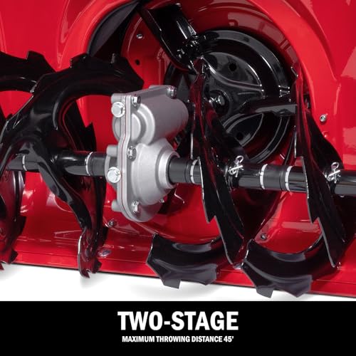 PowerSmart 26-Inch Snow Blower Gas Powered, 252cc 4-Cycle Engine with Electric Start, 2-Stage Self-Propelled with Headlight