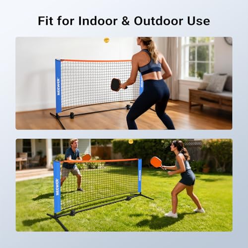 NEEWER 6ft Pickleball Net, Small Portable Foldable Driveway Equipment Accessories for Indoor Outdoor Pickle Ball Training & Practice, No Tools Required, PB01N