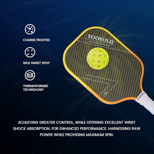 Professional Pickleball Paddles High-Strength Carbon Fiber Rackets with 16mm Honeycomb Polymer Core Best Pickleballs Paddle 2026 Players with Good Ball Control Skills