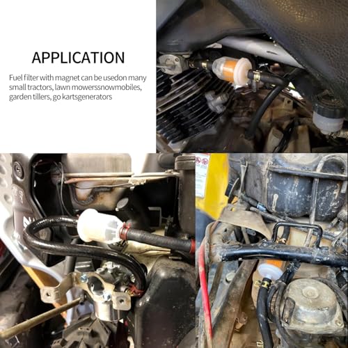 Inline Fuel Filter for Lawn Mower, Small Engine, Kohler, John Deere, Kawasaki - Gas Filter Replacement with High Flow Design (12-Pack)
