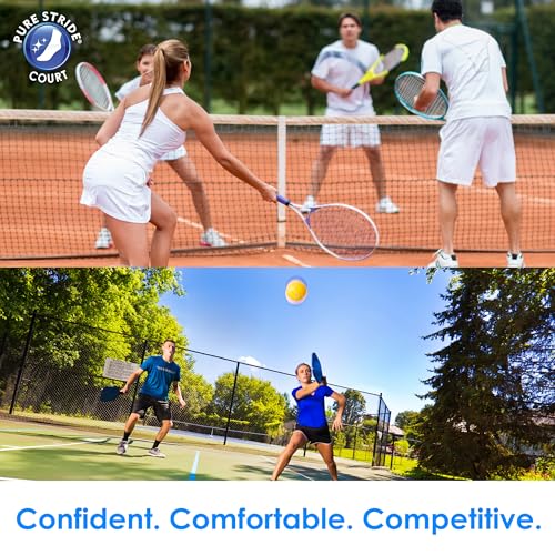 Pure Stride Pickleball & Tennis Court Orthotics – Full-Length Foot Support for Plantar Fasciitis, Heel Pain, Metatarsalgia – Arch Relief for Men & Women – Athletic Shoe Comfort, M 7-7.5 / W 9-9.5