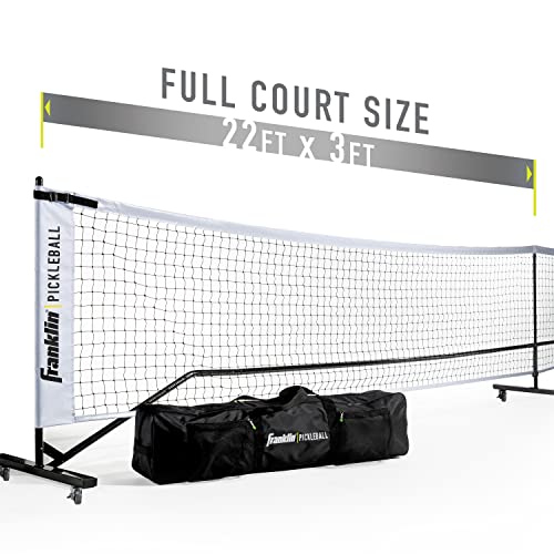 Franklin Sports Pickleball Net - Official Size with Wheels -Superior Portability
