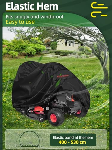Eventronic Riding Lawn Mower Cover, 54" Lawnmower Covers For Outdoor, 420D Polyester Oxford Lawn Mower Cover Waterproof Heavy Duty, Riding Lawn Tractor Cover