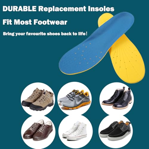 Shoe Insoles, Orthotic Insoles, Memory Foam Insoles Providing Great Shock Absorption and Cushion, Best Insoles for Men and Women for Everyday Use (M)