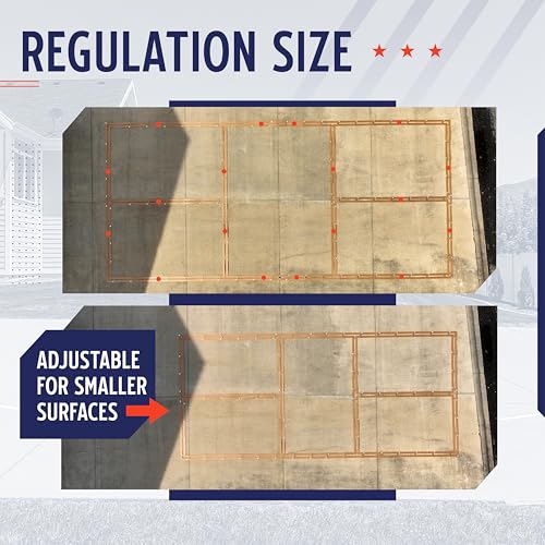 Murray Sporting Goods Premium Pickleball Court Marking Kit | Cardboard Stencil Paint Kit for Driveway, Asphalt or Concrete - Regulation Backyard Pickleball Court Kit