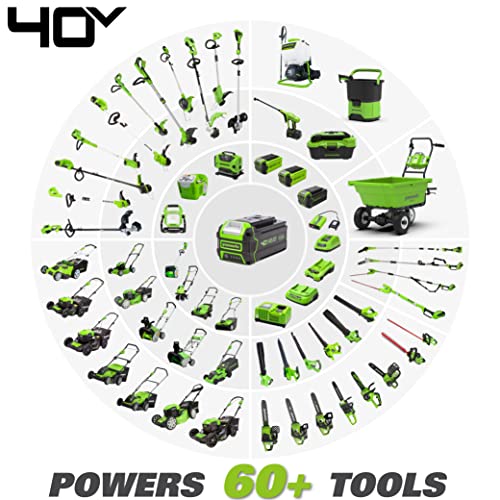 Greenworks 2605302 40V 20’’ Brushless Snow Thrower 6Ah Battery and Charger Included