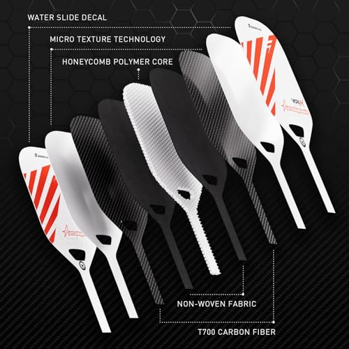 T700 Carbon Fiber Pickleball Paddle – Lightweight 7.8oz | 14mm Thermoformed Honeycomb Core | Edgeless Design | High Spin & Power | for Intermediate Players