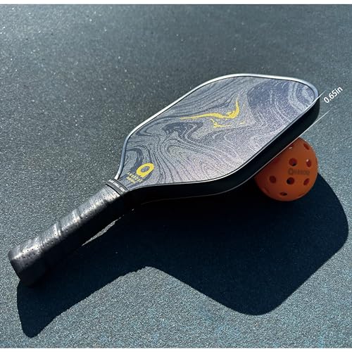 A. Anbrose Gold Vein Pickleball Paddle | Extra Wide Paddle Shape | USAPA Approved | Carbon Fiber Face | Polypropylene Honeycomb Core | Lightweight | Fabric Paddle Cover.… (Carbon-Fiber, 16.5mm)