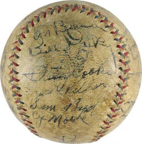 Babe Ruth & Lou Gehrig 1934 New York Yankees Team Signed Baseball PSA DNA COA - Autographed Baseballs