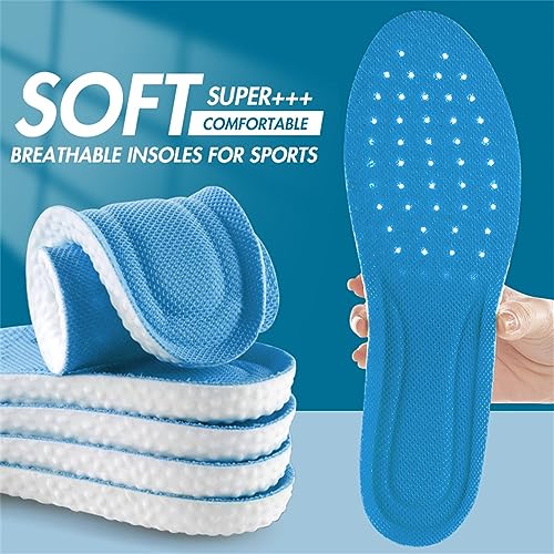 XINIFOOT 3 Pairs Breathable Shock Absorption Sport Shoe Insoles for Men&Women Elastic Soft Running Shoes Pad Replacement Insole (L Men 9-10.5 / Women 11-12.5)
