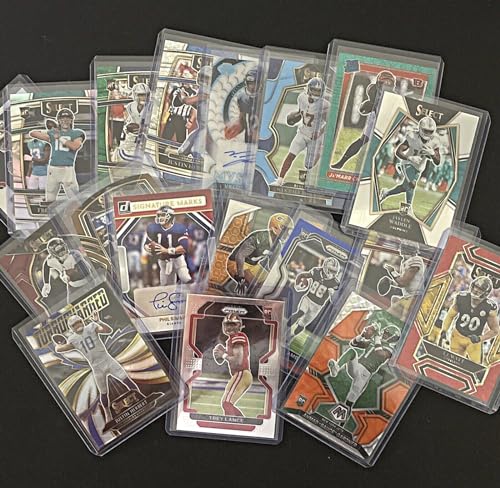 Football Cards Hot Pack - 15 Cards - 7 Rookies - Look for Autos - Mem - 1/1