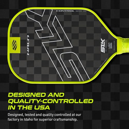 Selkirk Sport SLK Halo Control XL Pickleball Paddle | Carbon Fiber Pickleball Paddles with a Rev-Core Power Polymer Core | Designed for Ultimate Spin & Power | Green