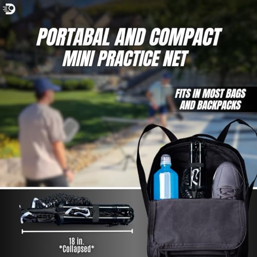 Dinkaroo™ Mini Portable Practice Pickleball Net – Pop-Up Practice Net for Dinks, Volleys & Warm-Ups – Lightweight, Compact, and Travel-Ready (Patent Pending)