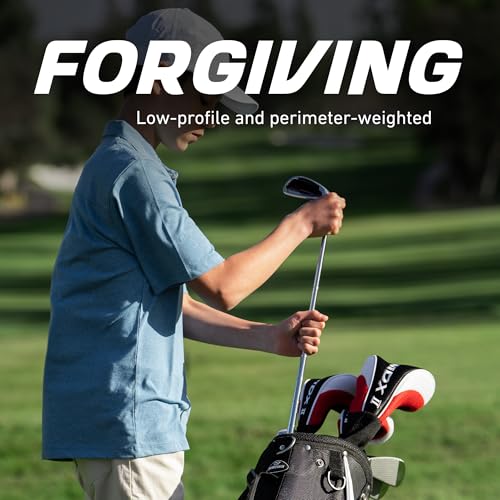 Precise Complete Teen Golf Club Set for Ages 13–16 – Includes Titanium Driver, Stainless Steel Hybrid, 7–PW Irons, Putter, Stand Bag & 3 Headcovers – Graphite/Steel Shafts - Right Hand