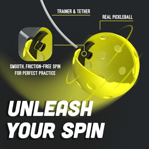 Swingball Solo Pickleball Trainer Set – Wall Mount Rebounder with Real Ball Tether – Indoor/Outdoor Practice Partner for All Skill Levels – Perfect Solo Training Aid - No Paddle Included, Ages 6+