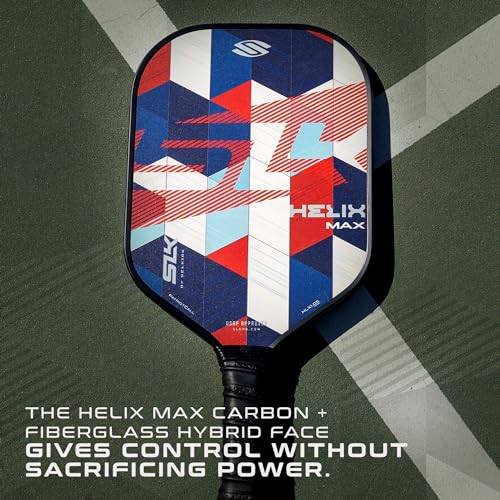 Selkirk Sport SLK Helix Pro Pickleball Paddle | Thermoformed Carbon Fiber Core Pickleball Paddles with Carbon Fiber & Fiberglass Hybrid Face | Unmatched Control | Patriot