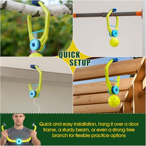 asdmm Pickleball Trainer Rebounder for Solo & Group Practice, Improve Reaction & Coordination, Easy Setup, 1 Set