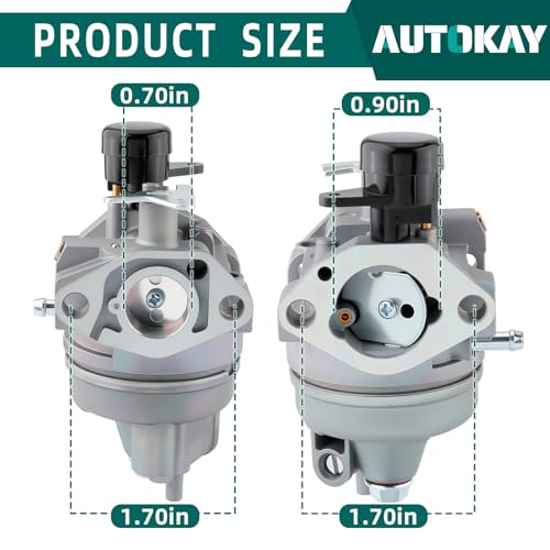 AUTOKAY 16100-Z0J-H03 Carburetor Assembly with Gaskets Kit Fits for Honda Snow Blower HS520 HS720 replaces old # 16100-Z0J-H02
