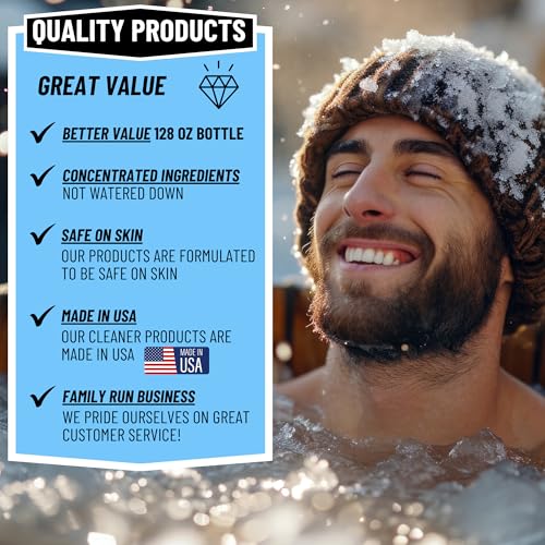 BubbyShine, 5in1 Weekly Cold Plunge Water Treatment - HOCl Cold Plunge Cleaner, Ice Bath Cleaner, Water Stabilizer For Cold Plunge Ice Pod, Clarifier Softener Chemicals, Ice Bath Accessories, 1 Gallon