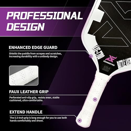 Axemdeyno Pickleball Racket, Carbon Fiber Pickleball Paddle, with a 16mm Power Polymer Honeycomb, Upgraded Pickle Ball Paddle Designed for Unmatched Power