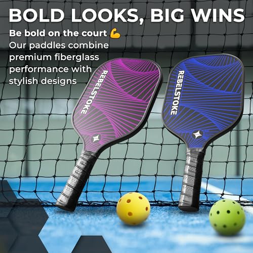 Complete Pickleball Set of 4 with Bag, Pickle Ball Paddle Set of 4, Designed in The USA, Pickleball Racket for Adults Comfort Grip, Indoor Outdoor Pickle Ball Kit, Pickleball Paddles 4 Pack