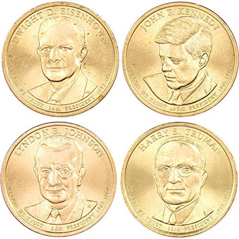 2015 P Presidential Dollar 4 Coin Set BU Uncirculated Mint State $1 Collectible