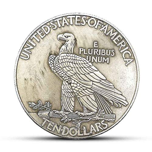 YukaBa MarshLing Antique Liberty Indian Head Ten-Dollars Coin - Great American Commemorative Old Coins- Uncirculated Morgan Dollars-Discover History of US Coins Perfect Quality