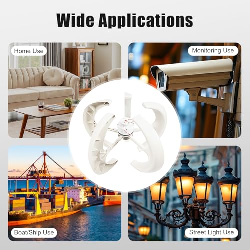 HinLIaDa Wind Turbine Generators Kit, 12V 600W Lantern Wind Turbine Generator, 5-Blade Vertical Axis Wind Turbine Generator with Controller, Suit for Home, Camping & Boat Use