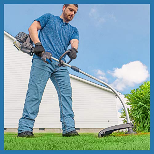 LawnMaster NPTGCP2517B No-Pull Gas String Trimmer with Electric Start 25cc 2 Cycle,17-Inch