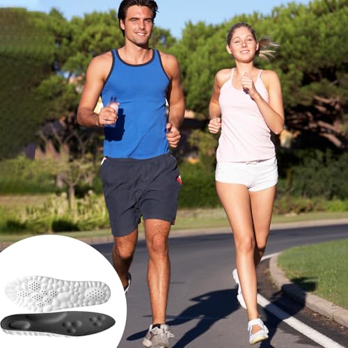 4D Insoles - 4D Cloud Technology Insole - Super Soft, Ultra Comfort Insoles, 4D Sports Shoes Insoles, Acupoint Massage Insole for Foot & Joint Support (10-11, Black)