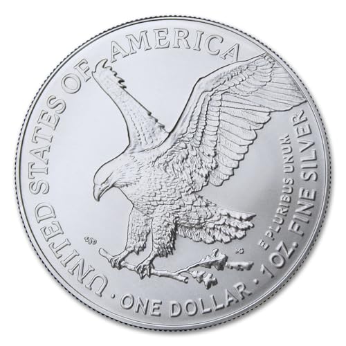2025 - Lot of (5) 1 oz American Silver Eagle Coins Brilliant Uncirculated with Certificates of Authenticity $1 Seller BU