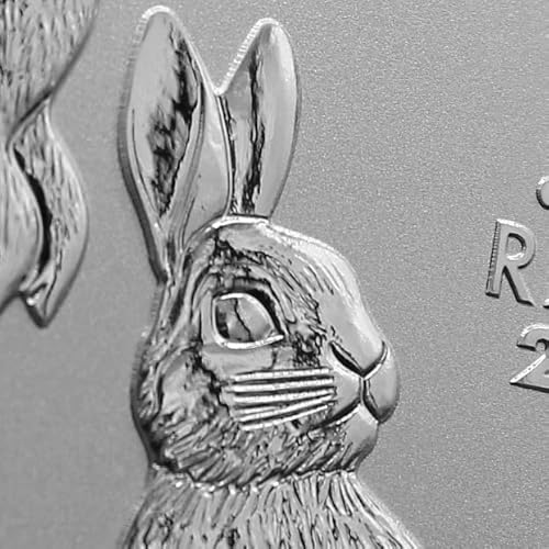 2023 P 2 oz Silver Australian Lunar Series III Year of the Rabbit Coin (in Capsule) Brilliant Uncirculated $2 Seller BU
