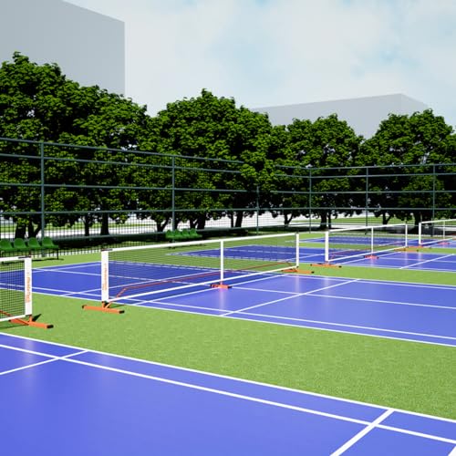 PICKLETECH 4.0 Slim Version 2in1 Portable Pickleball Nets Outdoor Game, 22ft 11ft Pickleball Net-USAPA Regulation Size-Half Court Pickle Ball Net System with Carrying Bag for Driveway