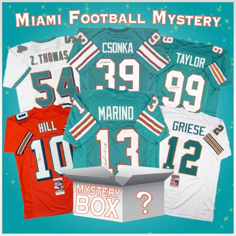 Autographed/Signed Miami Football Jersey Mystery Box with PSA JSA or Beckett COA