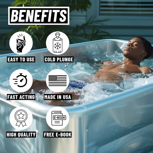 BubbyShine, 5in1 Weekly Cold Plunge Water Treatment - HOCl Cold Plunge Cleaner, Ice Bath Cleaner, Water Stabilizer For Cold Plunge Ice Pod, Clarifier Softener Chemicals, Ice Bath Accessories, 1 Gallon